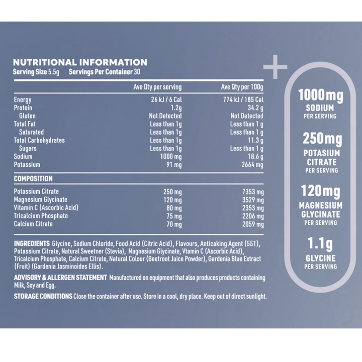 ReVitalise Electrolyte+ Drink - Salty Grape - 30 Serves - Love Low Carb