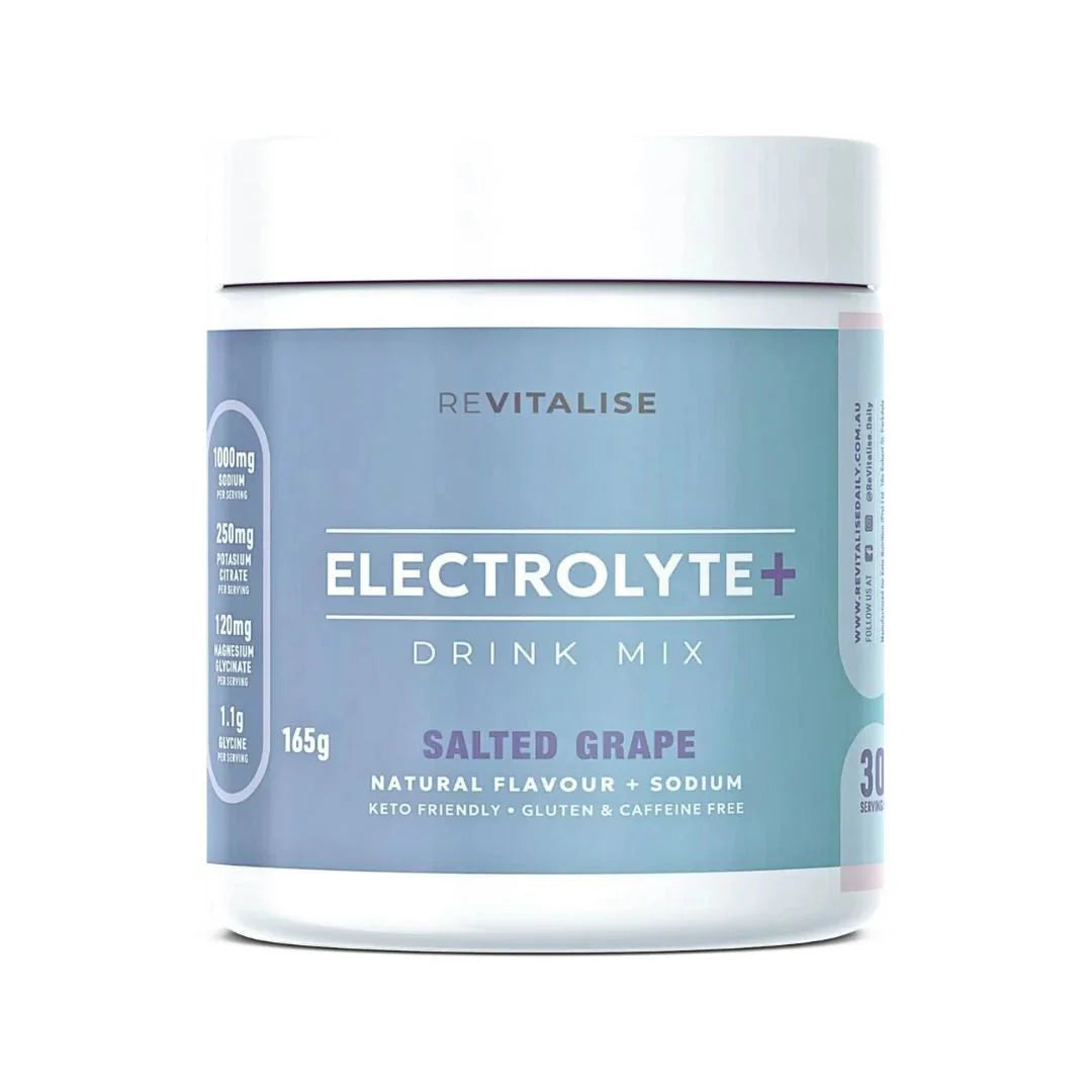 ReVitalise Electrolyte+ Drink - Salty Grape - 30 Serves - Love Low Carb