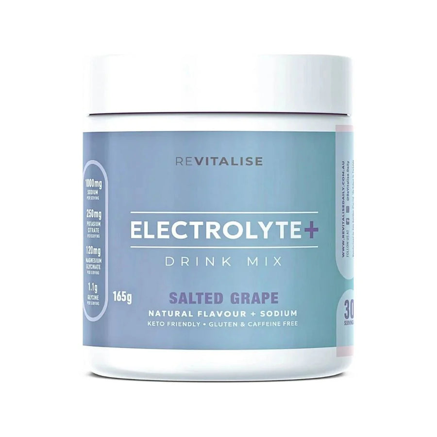 ReVitalise Electrolyte+ Drink - Salty Grape - 30 Serves - Love Low Carb
