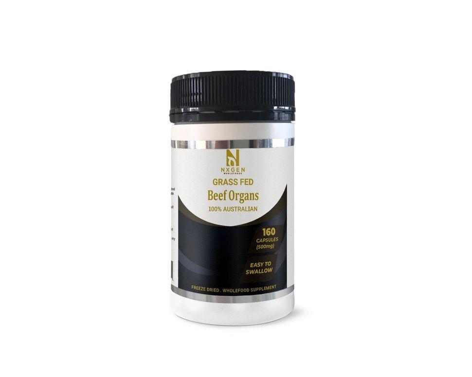 Grass Fed Beef Organs - Black Label - 160 Capsules