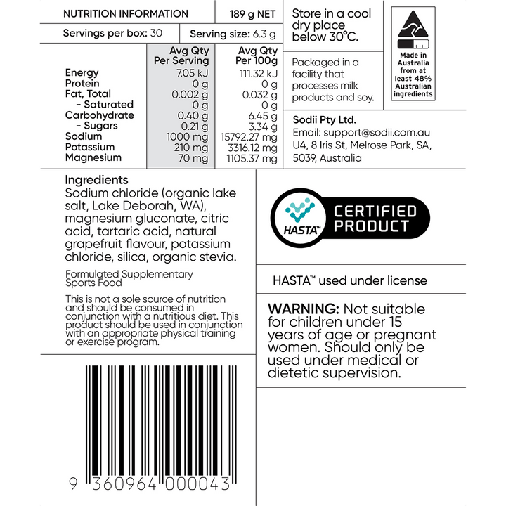 Salty Grapefruit - 30 Sachets - Yo Keto