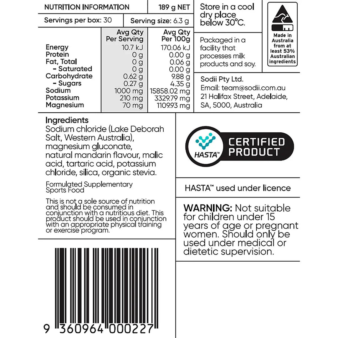 Salty Mandarin - 30 Sachets - Love Low Carb
