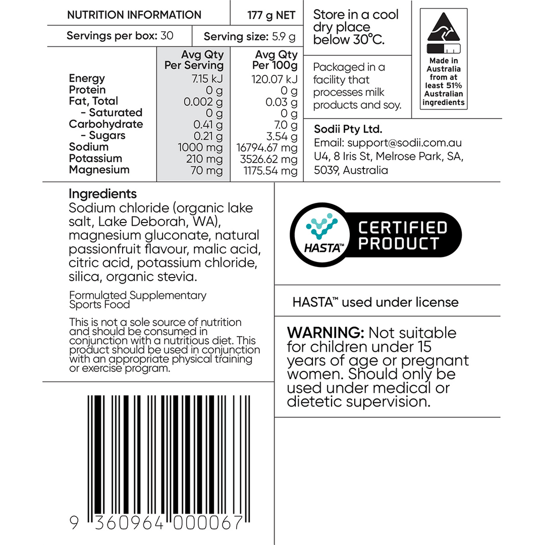 Salty Passionfruit - 30 Sachets - Yo Keto