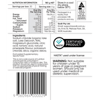 Salty Pineapple - 30 Sachets nutrition label by Sodii, showing ingredients, minerals, and certification details.