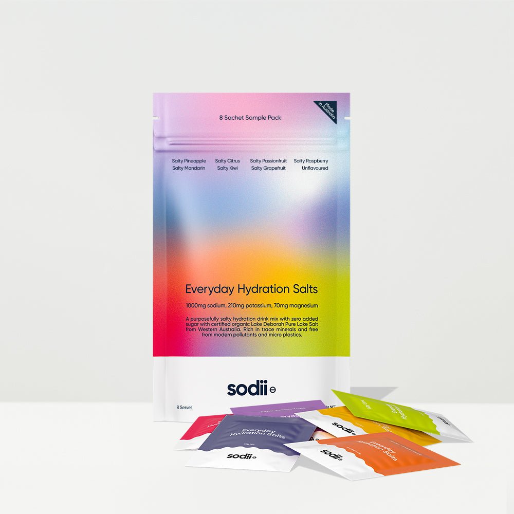 Salty Variety Pack - 8 Sachets by Sodii with colorful sachets for hydration from Drinks, Electrolytes collection