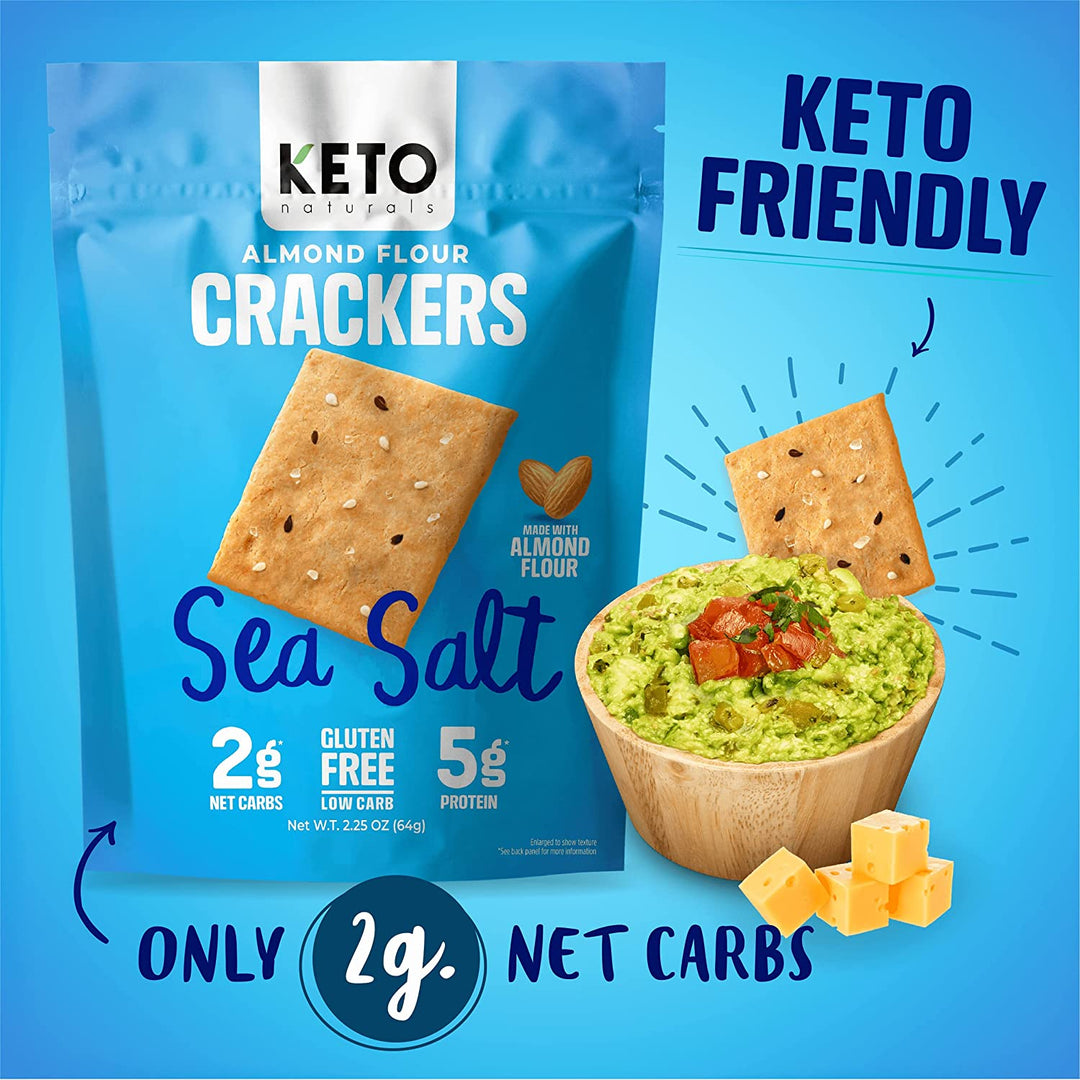 Sea Salt Almond Flour Crackers - Yo Keto