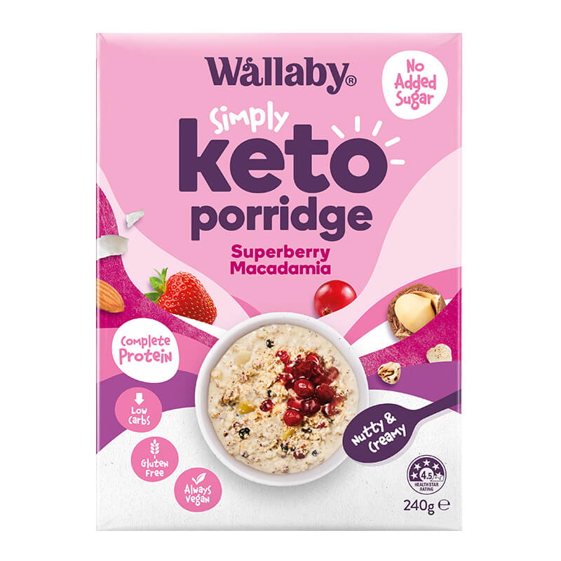 Simply Keto Porridge - Superberry Macadamia - 240g - Love Low Carb