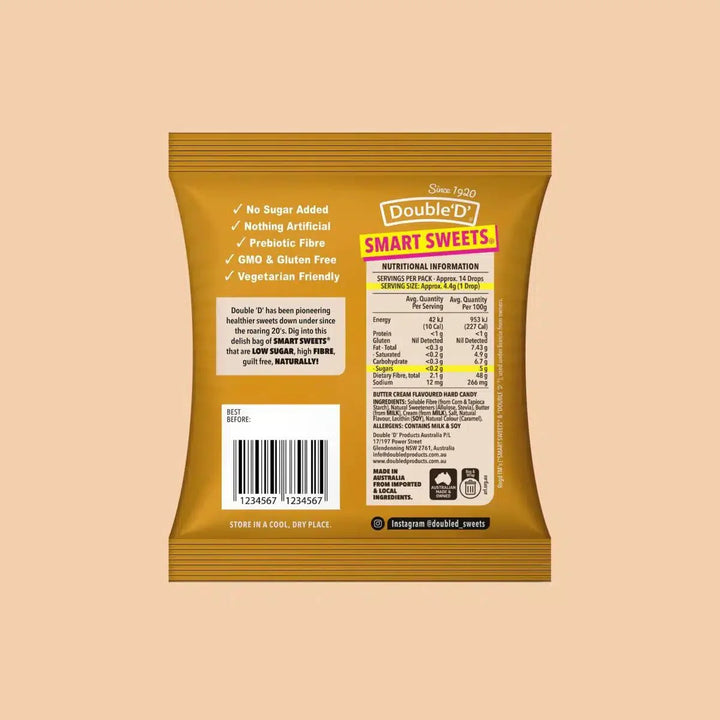 Smart Sweets - Butterscotch Drops - 60g - Yo Keto