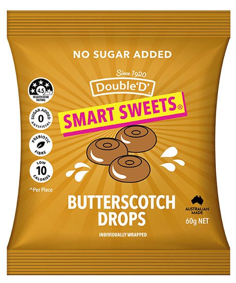 Smart Sweets - Butterscotch Drops - 60g - Yo Keto