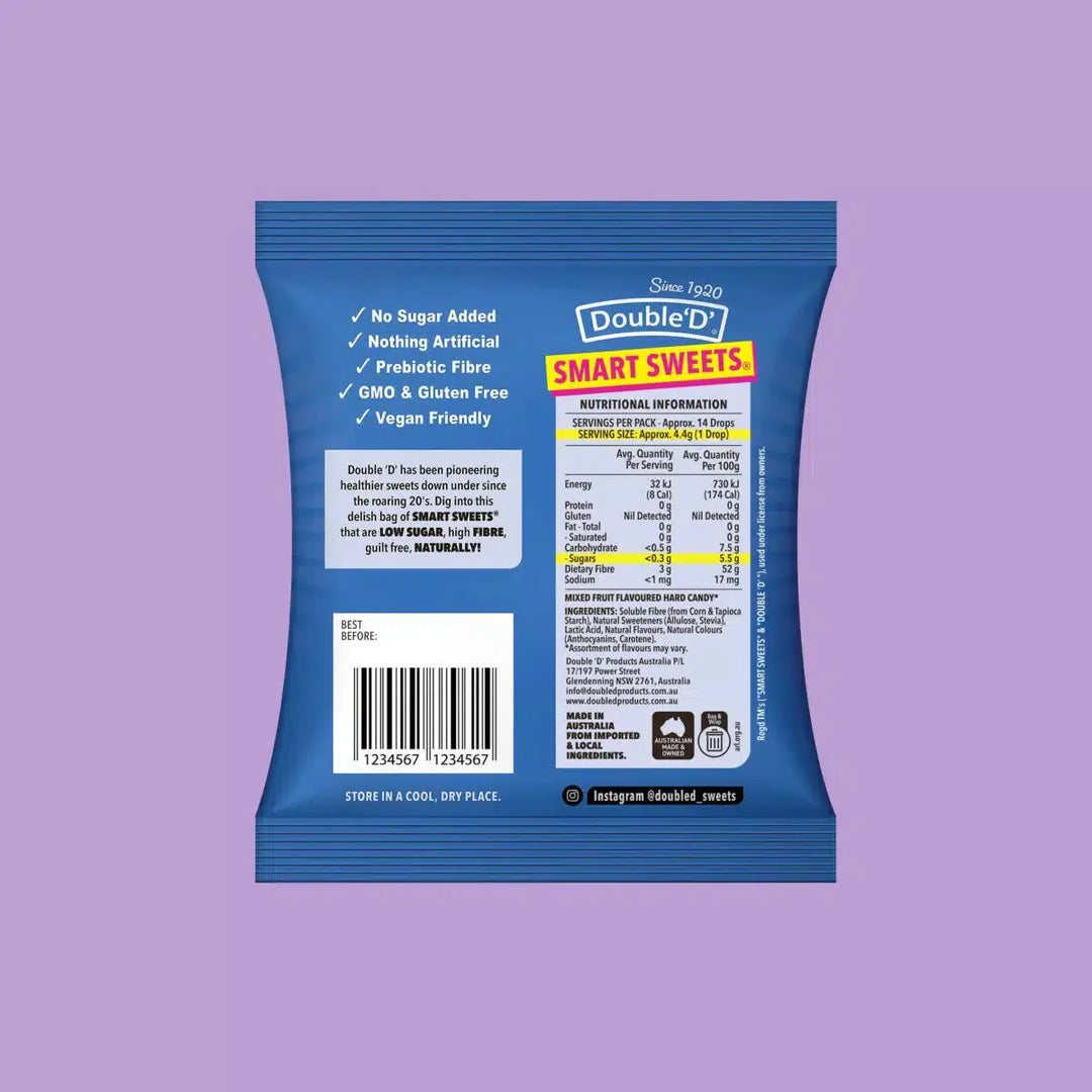 Smart Sweets - Mixed Fruit Drops - 60g - Yo Keto