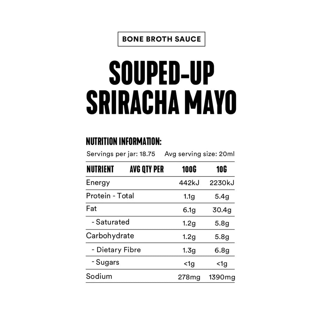 Souped Up Sriracha Mayo - 200ml Pouch - Love Low Carb