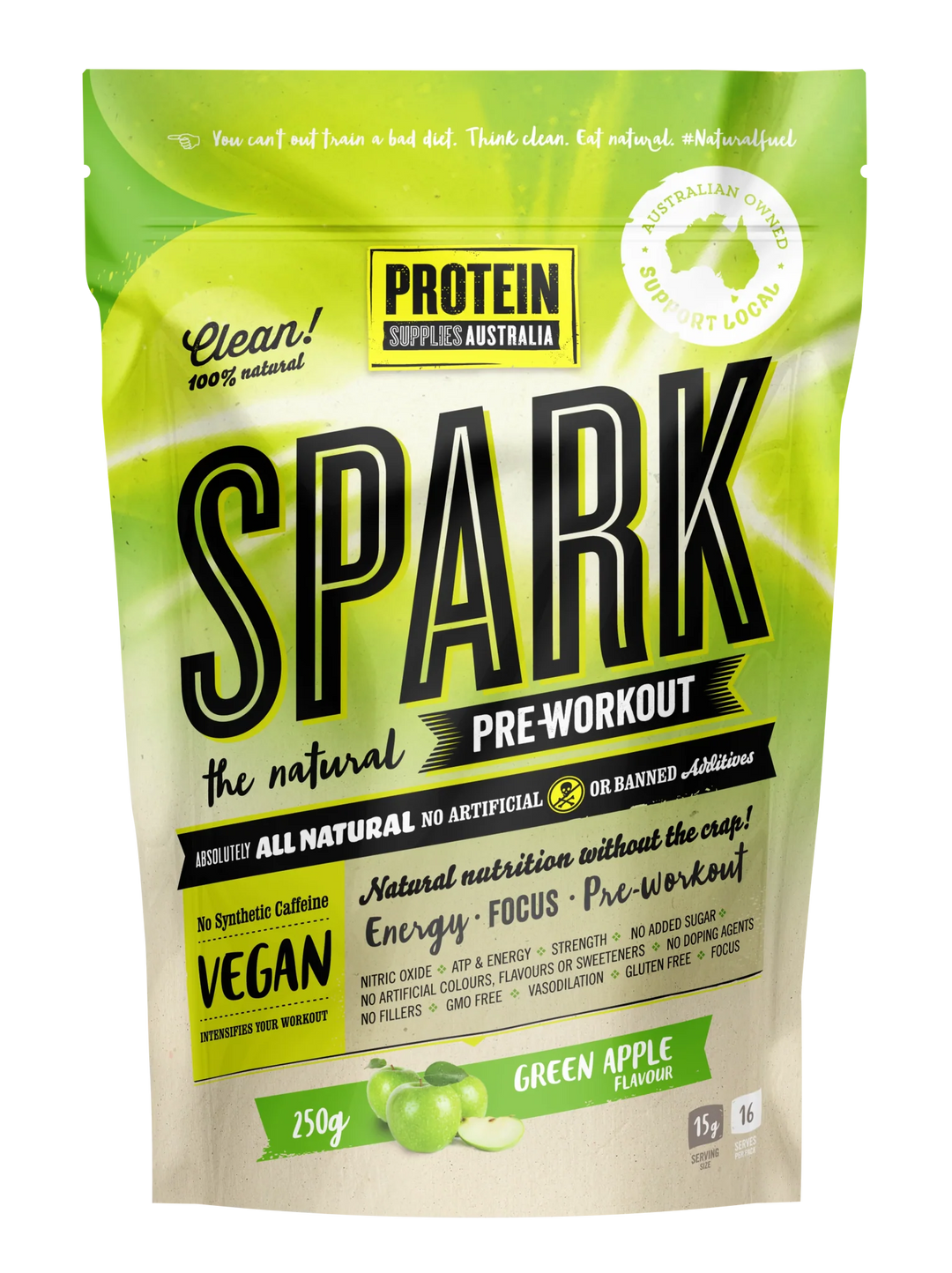 Spark Pre-workout - Green Apple - 250g - Yo Keto