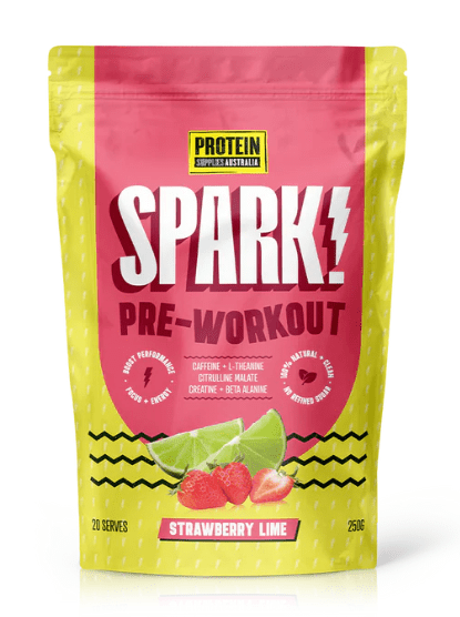Spark Pre-workout - Strawberry Lime - 250g by Protein Supplies Australia in New Arrivals, Low Carb, Gluten Free collections