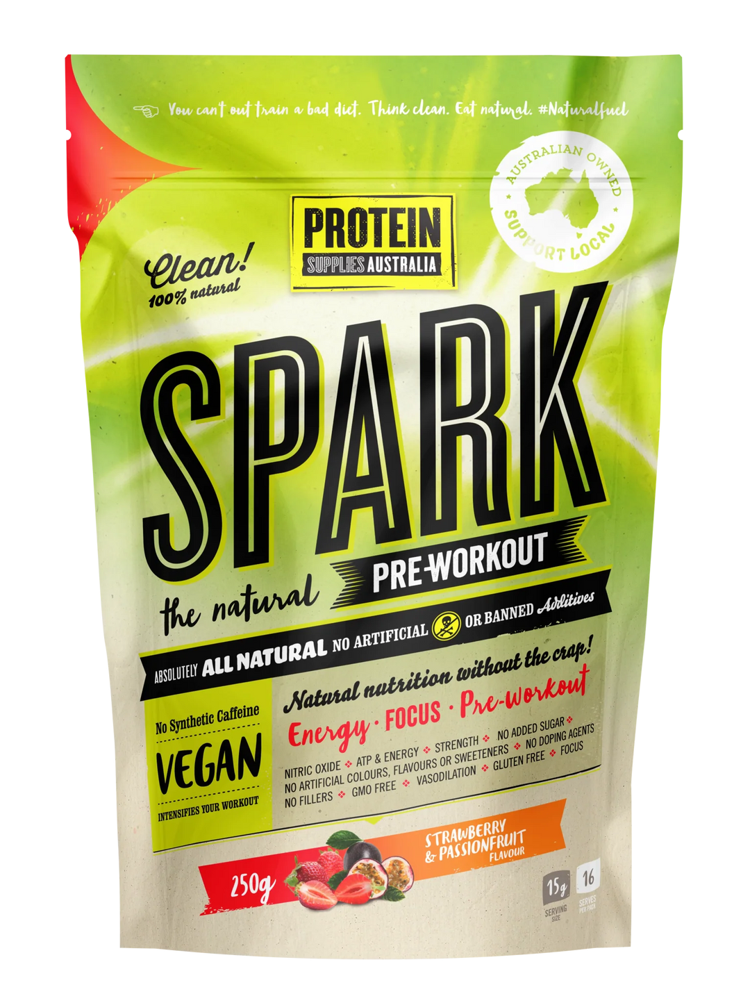 Spark Pre-workout - Strawberry Passionfruit - 250g - Yo Keto