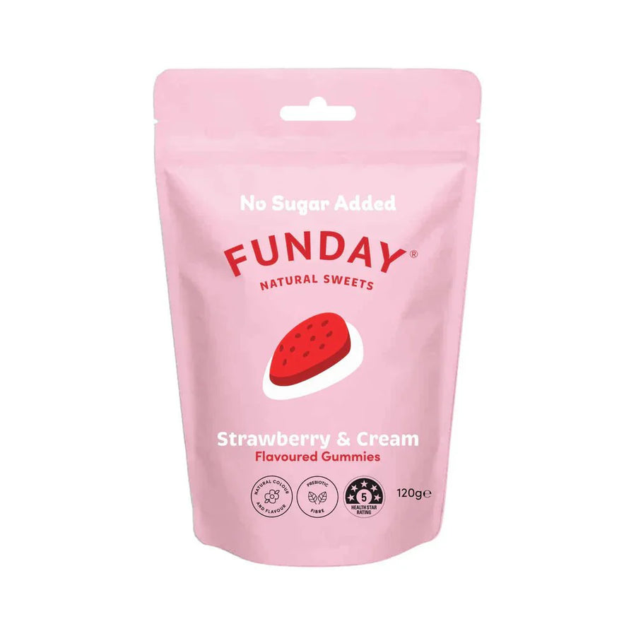 Strawberry & Cream Gummies - Share Bag - 120g - Love Low Carb