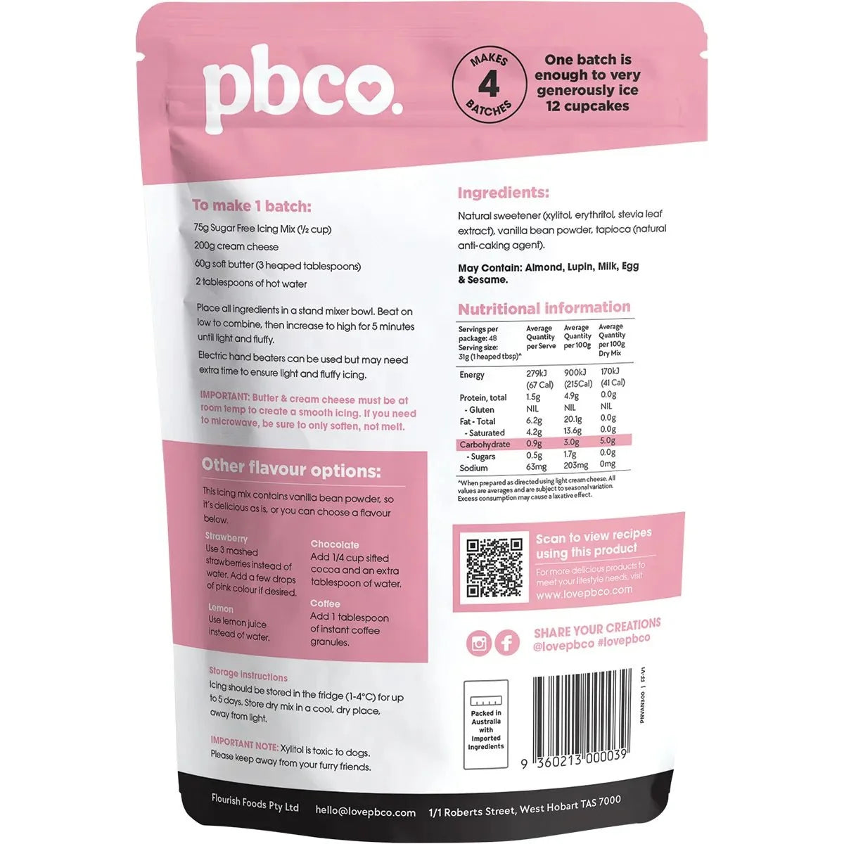 Sugar Free Icing Mix - Yo Keto