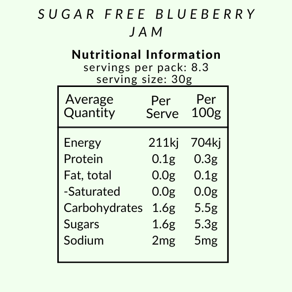 Sugar Free Jam - Blueberry - Yo Keto