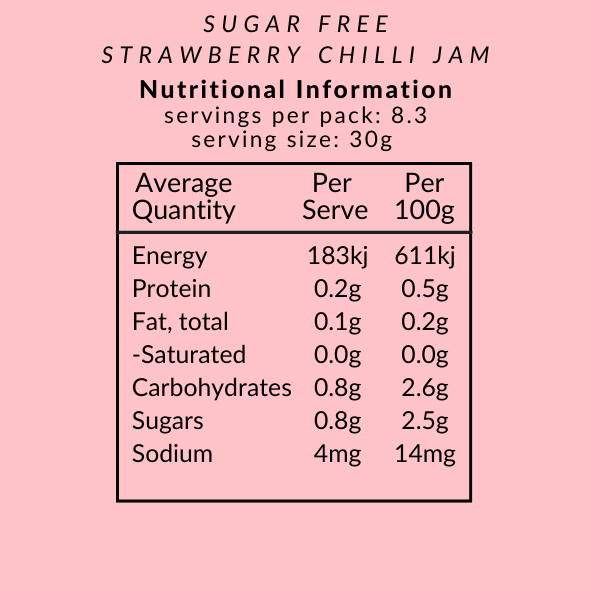 Sugar Free Jam - Chilli Strawberry - Yo Keto