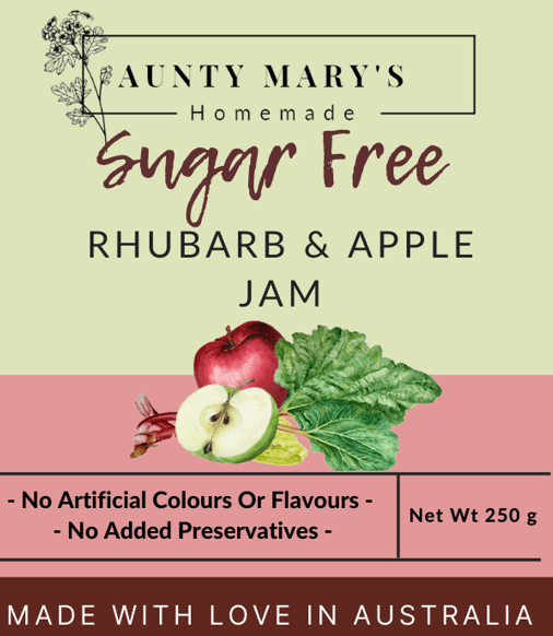 Sugar Free Jam - Rhubarb & Apple - Yo Keto