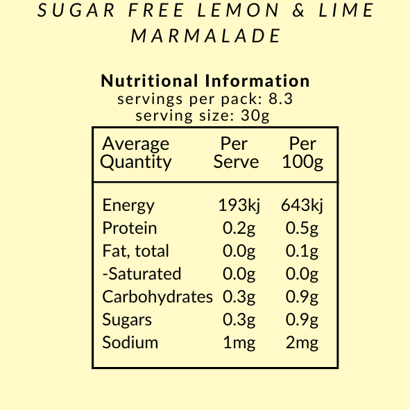 Sugar Free Marmalade - Lemon & Lime - Yo Keto