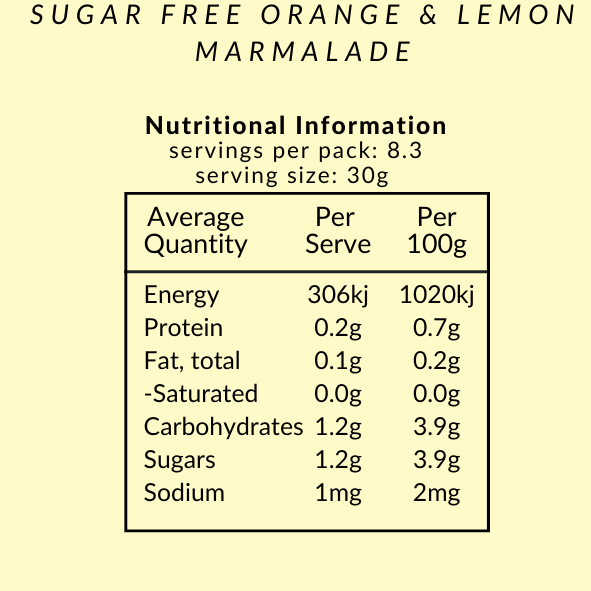 Sugar Free Marmalade - Orange & Lemon - Yo Keto