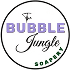 The Bubble Jungle logo featuring the brand name and soapery in a clean, modern design for Tidal Blush Salt Bar Tallow Soap - 160g.