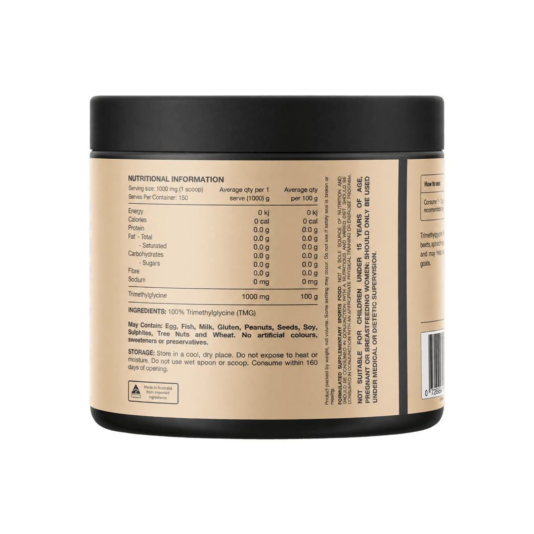 TMG 100% Pure Trimethylglycine - 150 Serves