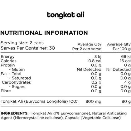 Tongkat - 100% Pure Tongkat Ali - 30 Serves - Yo Keto