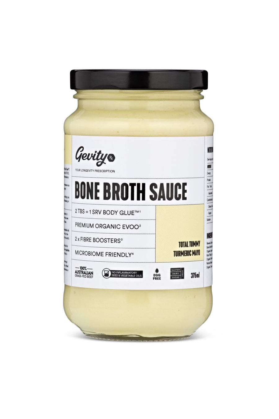 Total Tummy Turmeric Mayo - Bone Broth Sauce - Yo Keto