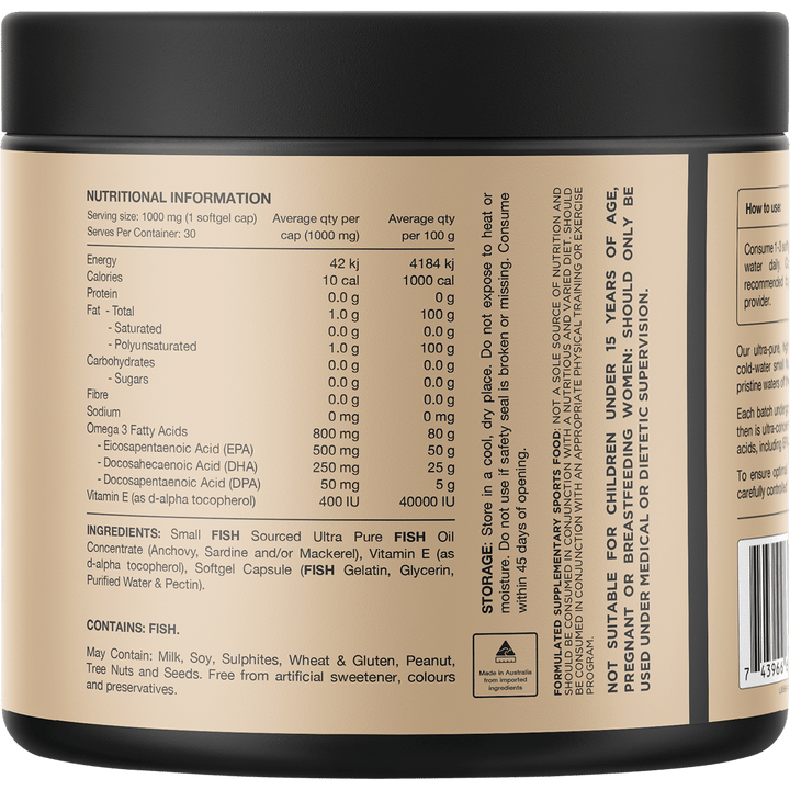 Ultra Fish Oil High Strength Norwegian Omega 3 - 30 Caps