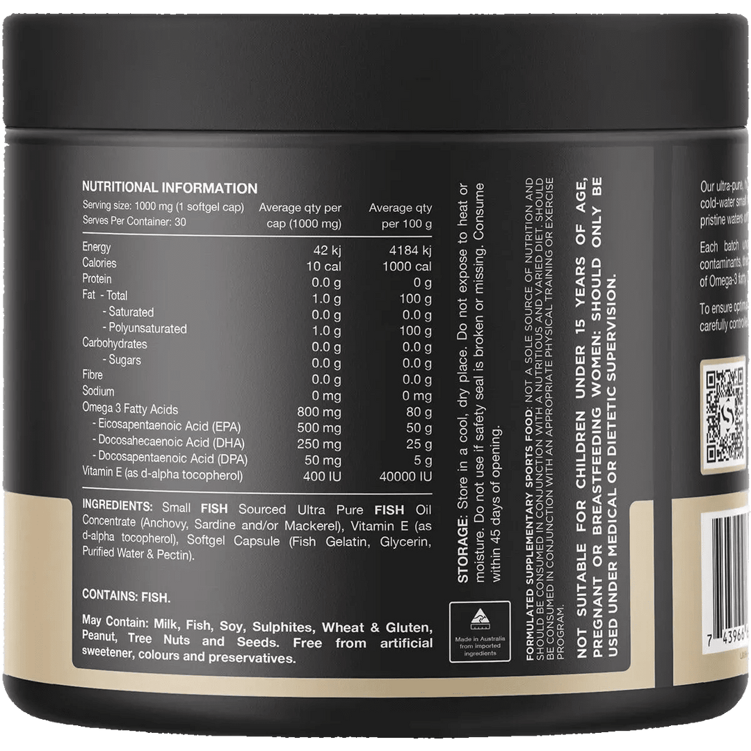 Ultra Fish Oil High Strength Norwegian Omega 3 - 30 Caps by Switch Nutrition in New Arrivals collection