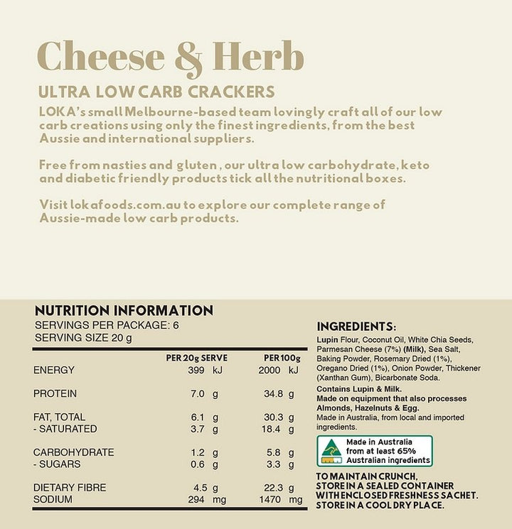 Ultra Low Carb Lupin Chips - Italian Cheese & Herbs - Yo Keto