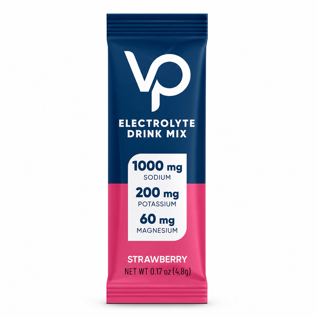 Venture Pal - Single Stick electrolyte drink mix in strawberry flavor with sodium, potassium, and magnesium for keto and low carb hydration.