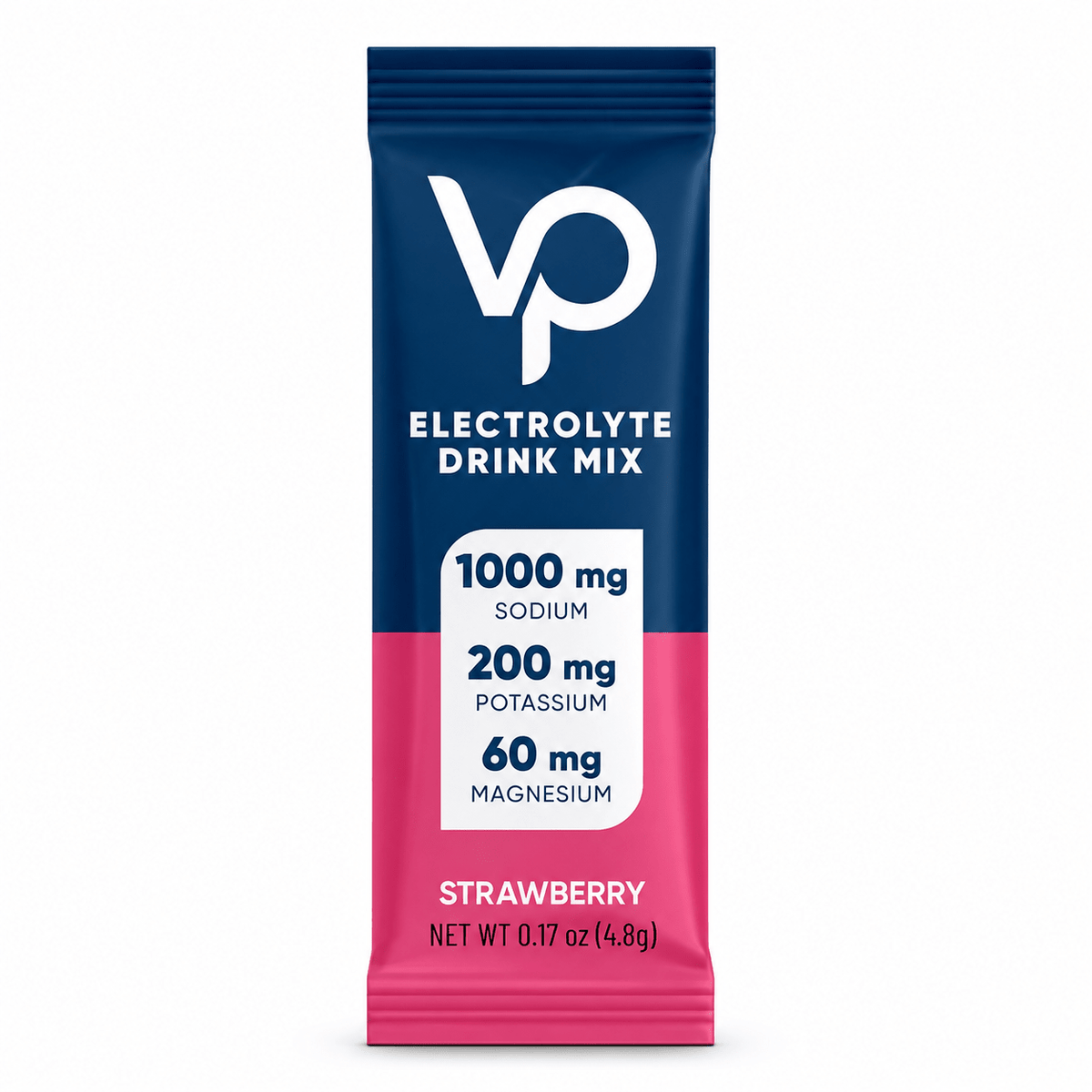 Venture Pal - Single Stick electrolyte drink mix in strawberry flavor with sodium, potassium, and magnesium for keto and low carb hydration.