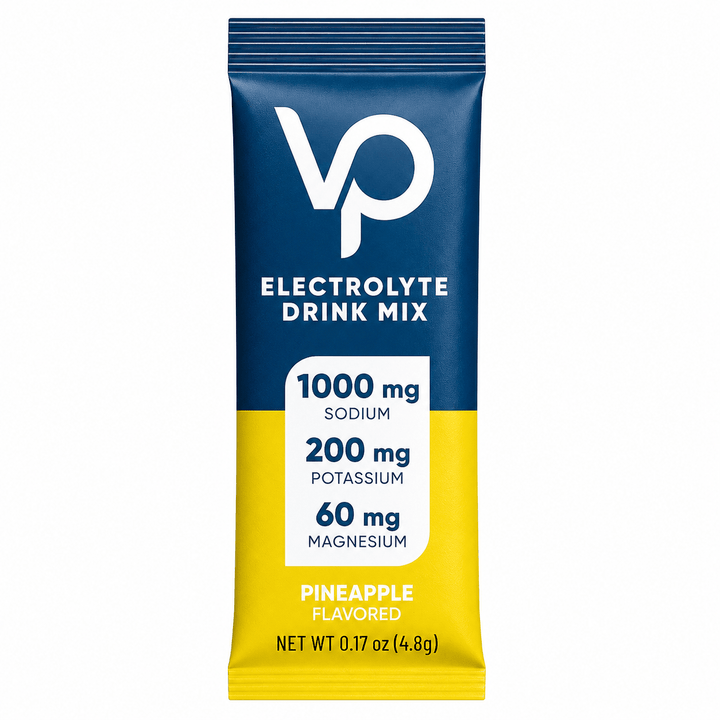 Venture Pal - Single Stick electrolyte drink mix packet in pineapple flavor with sodium, potassium, and magnesium content.