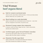 Vital Woman - Certified Organic Grass-Fed Beef Organ Capsules - 120 Capsules