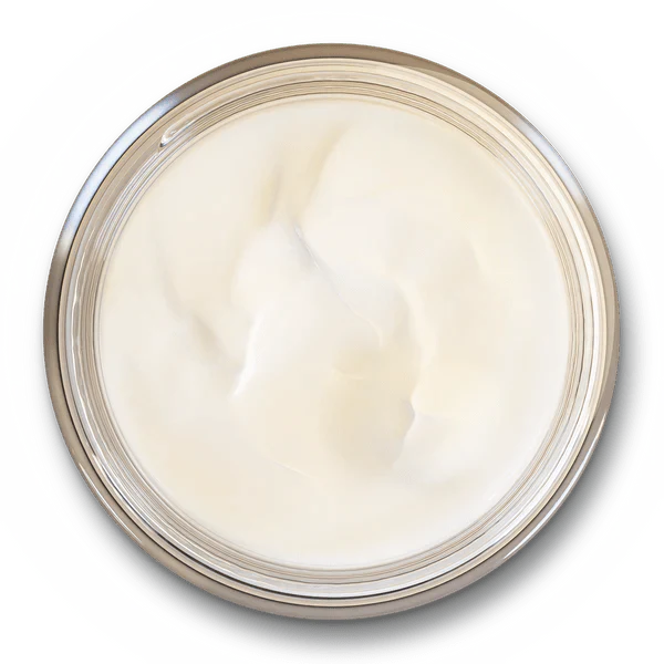 Whipped Tallow - Face And Body Balm - Lemongrass - 80g by Handmaid with smooth creamy texture in transparent jar