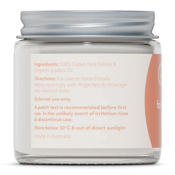 Whipped Tallow - Face And Body Balm - Natural - 80g - Yo Keto