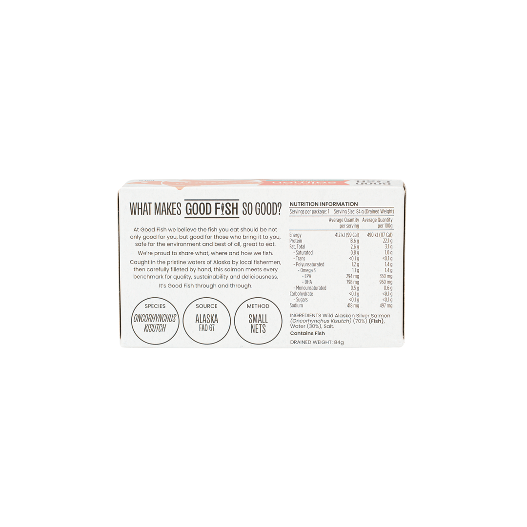 Wild Alaskan Salmon Fillets in Natural Water - 120g Can - Yo Keto