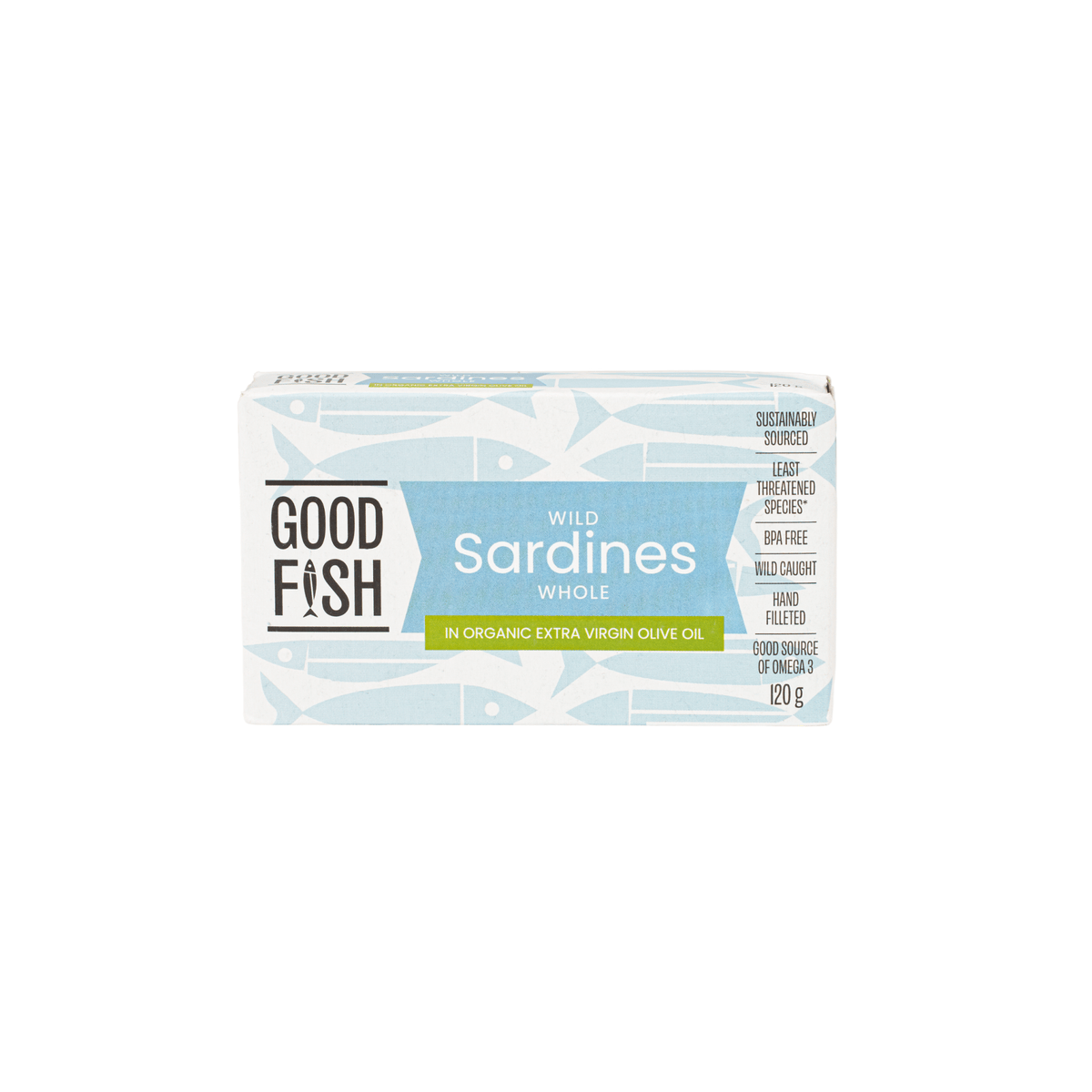 Wild Caught Sardines in Organic Extra Virgin Olive Oil - 120g Can