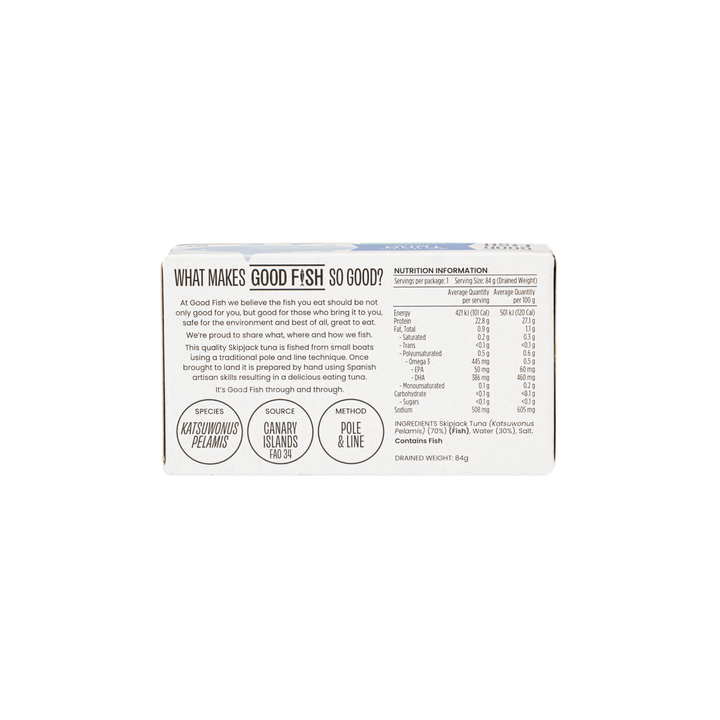 Wild Caught Tuna Fillets in Natural Water - 120g Can - Yo Keto