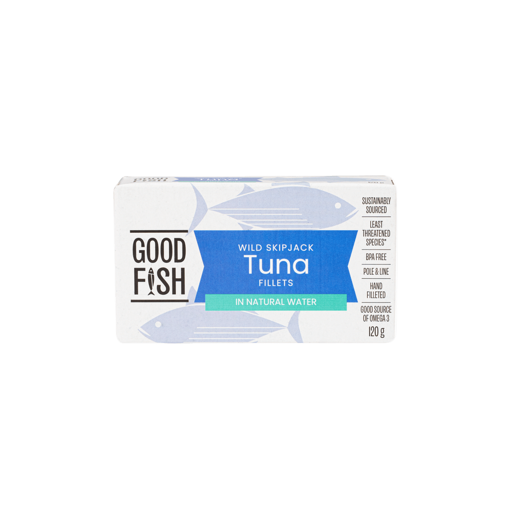 Wild Caught Tuna Fillets in Natural Water - 120g Can by Good Fish, sustainably sourced in Pantry and Seafood collections