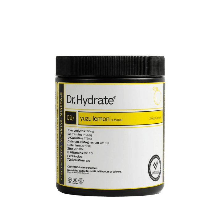 Dr. Hydrate Yuzu Lemon Jar - 30 Serves electrolyte powder from Drinks, Electrolytes, Functional, and New Arrivals collections.