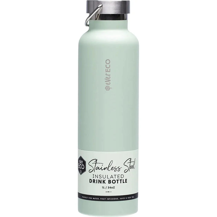 1L Insulated Stainless Steel Bottle - Sage - Yo Keto