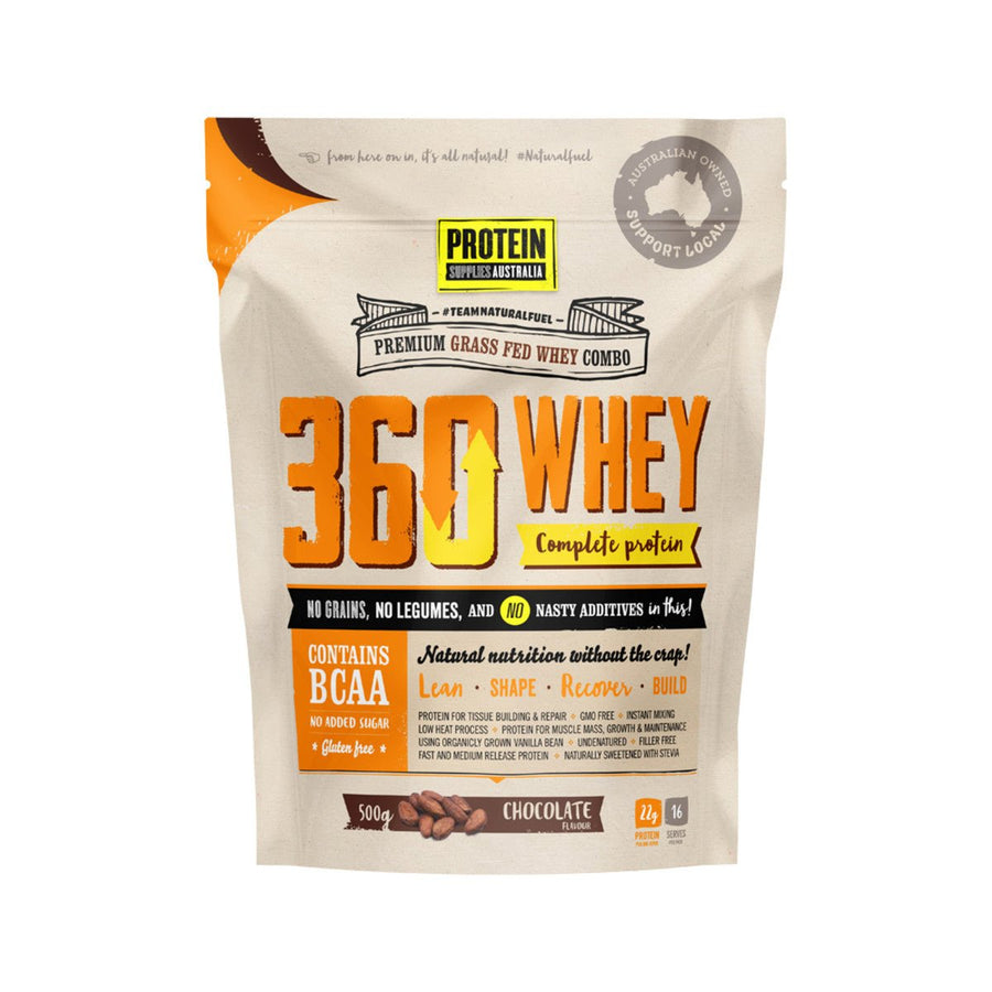 360 Whey Complete Protein with BCAA - Chocolate - 500g - Love Low Carb