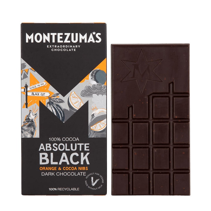 Absolute Black Dark Chocolate With Orange & Cocoa Nibs - 100% Cocoa-Chocolate-Yo Keto