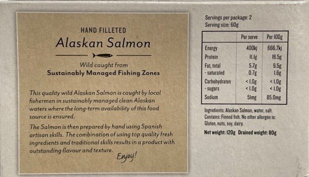 Alaskan Salmon Fillets in Brine - Can - Yo Keto