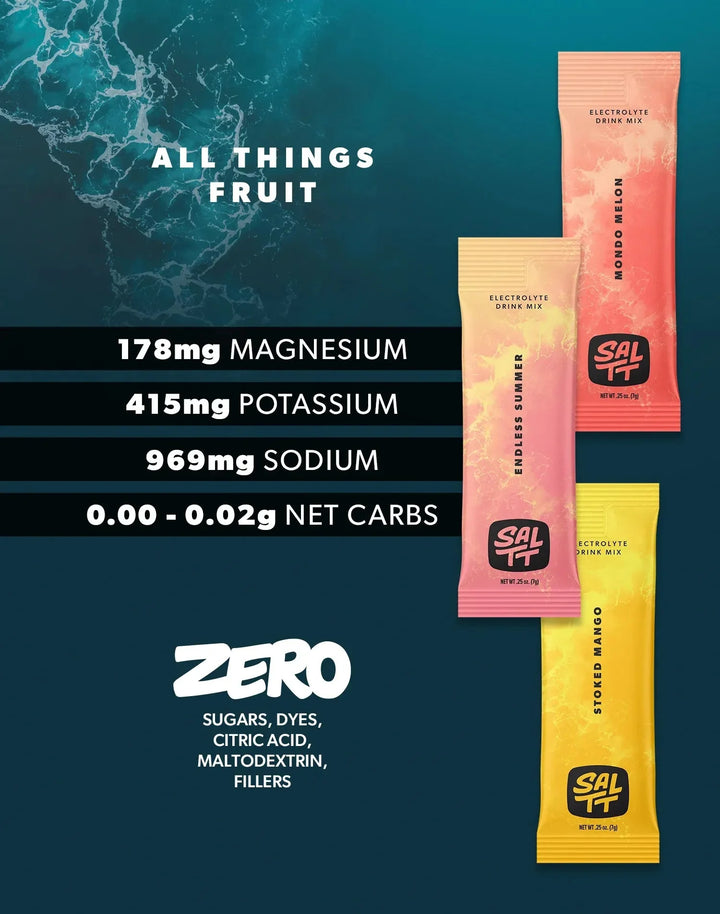 All Things Fruit Electrolyte Drink Mix - 30 Sticks - Love Low Carb