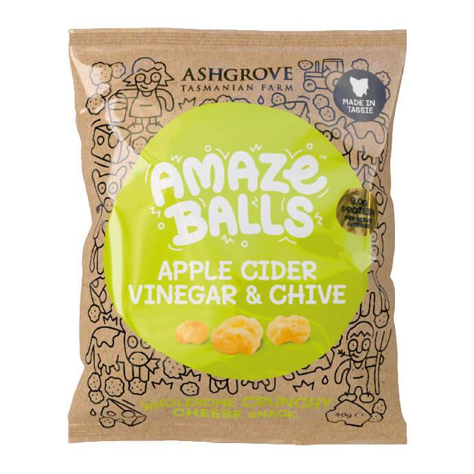 AmazeBalls - Apple Cider Vinegar & Chive-Cheese Crisps-Yo Keto