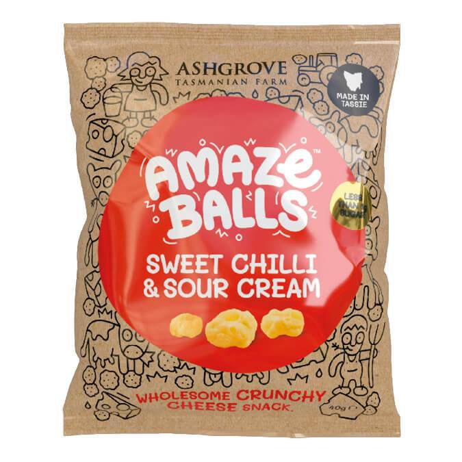 AmazeBalls - Sweet Chilli & Sour Cream-Cheese Crisps-Yo Keto